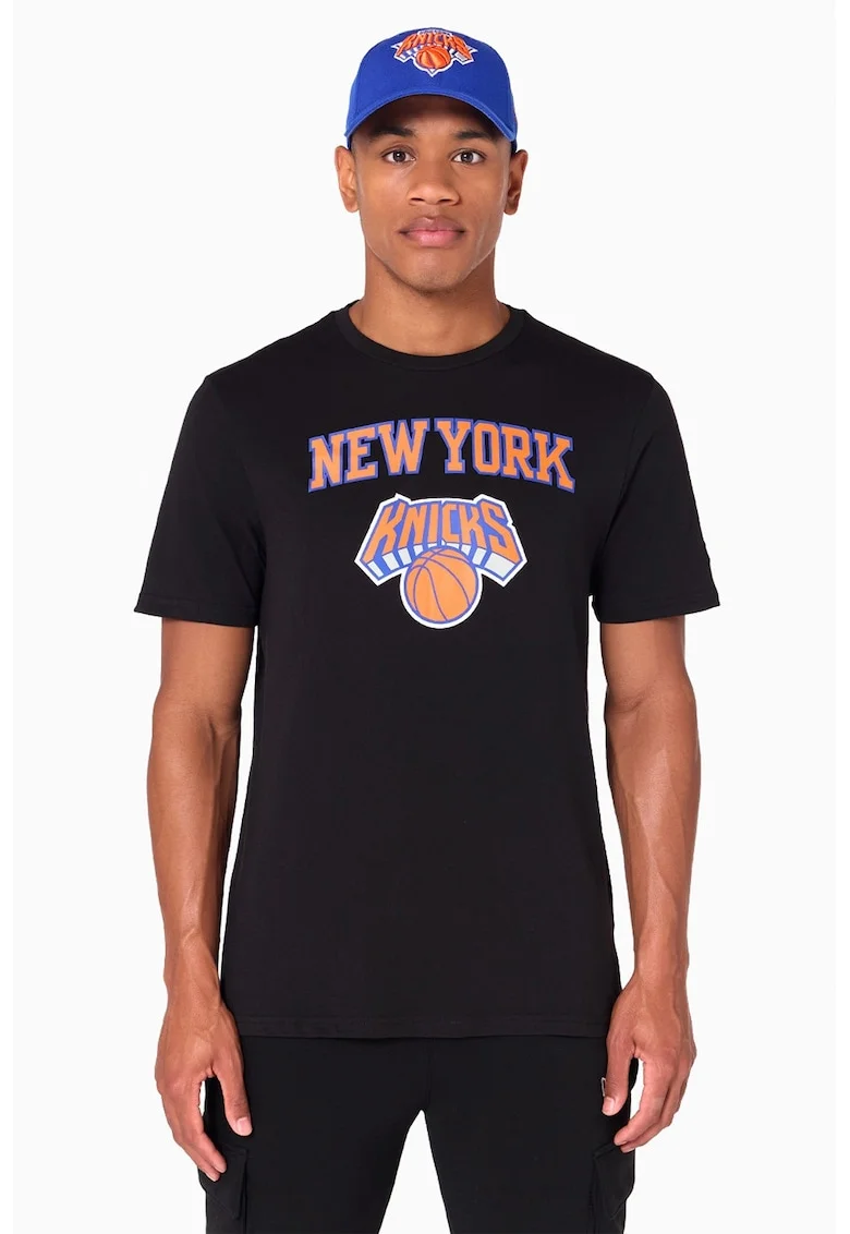 Tricou New York Knicks NBA, Negru/Portocaliu mandarina