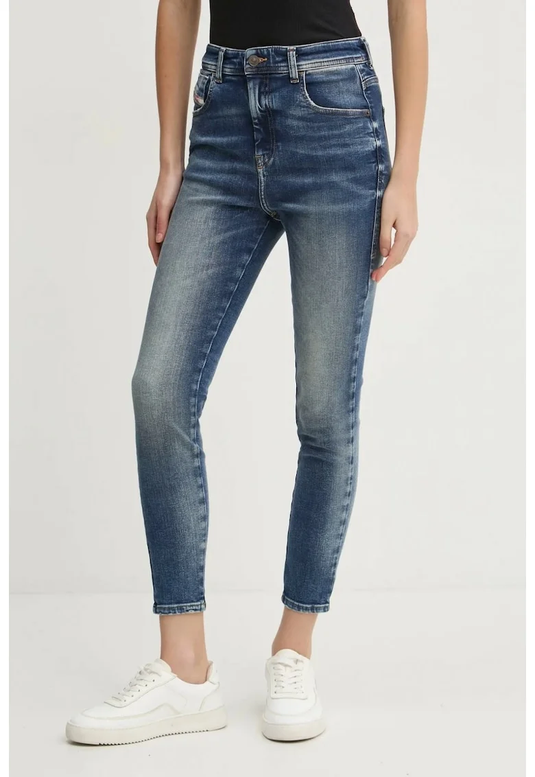 Blugi dama skinny  cu talie inalta Slandy, Denim Blue