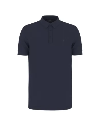 Tricou din bumbac cu guler polo, Albastru