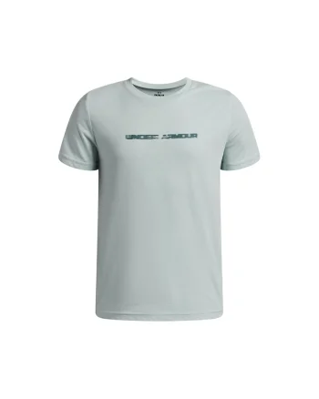Tricou cu decolteu la baza gatului Blurry, Verde pal