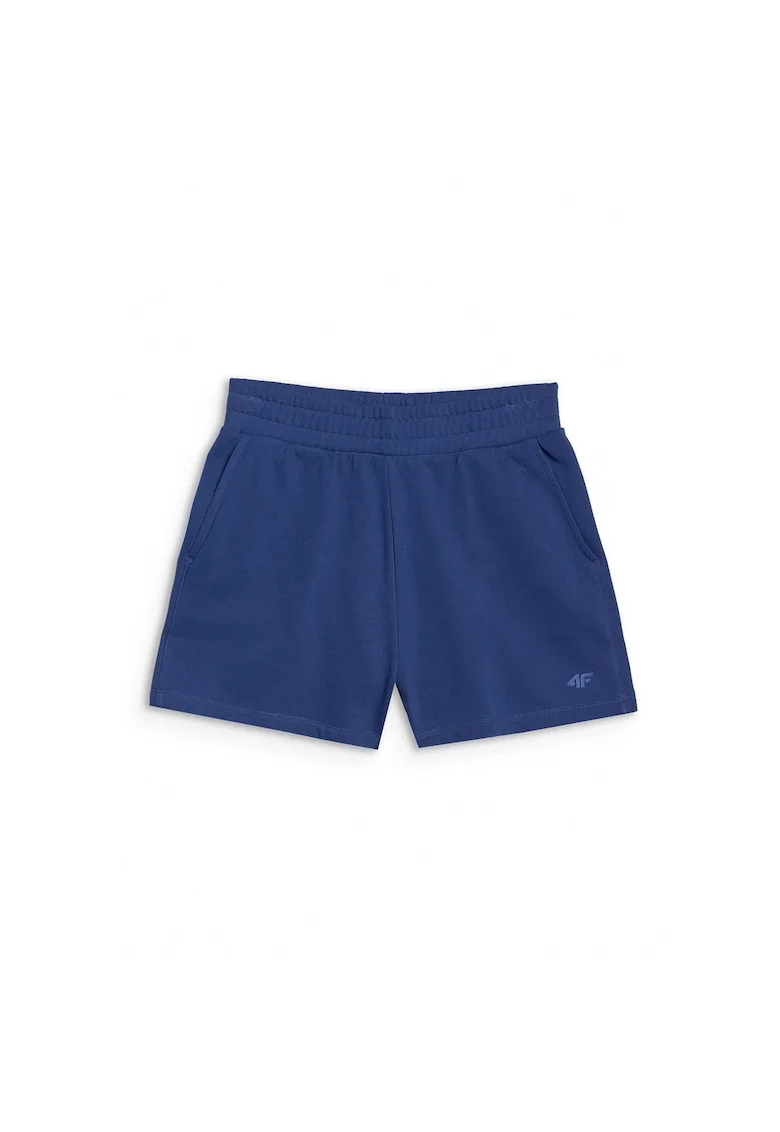 Pantaloni scurti de trening  albastru, bumbac si poliester