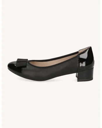 Pantofi de piele cu toc masiv, Negru