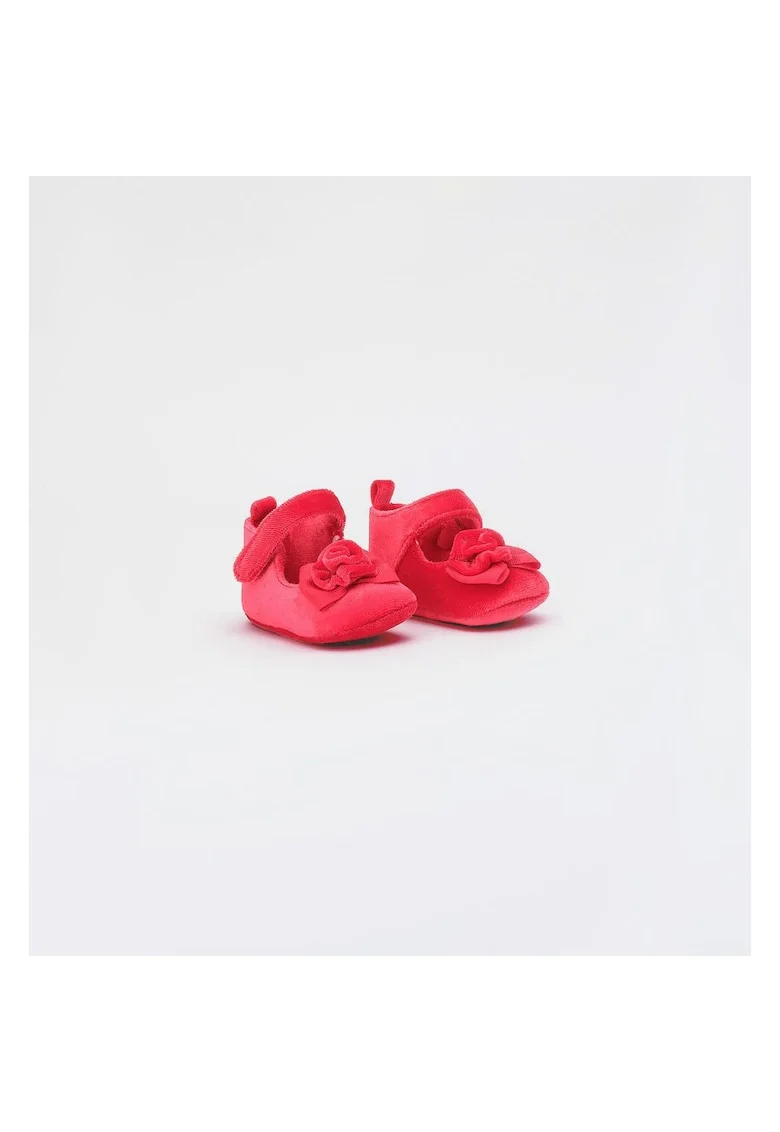 Pantofi Eleganti pentru Bebelusi Minibanda – Rosu, cu Fundita Decorativa