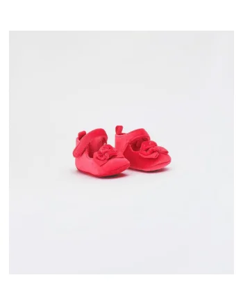 Pantofi Eleganti pentru Bebelusi Minibanda – Rosu, cu Fundita Decorativa