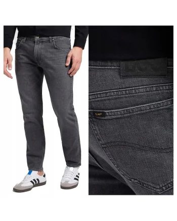 Blugi Barbati,  Rider, Slim Fit, Talie Medie, Fermoar, Lungi, 5 Buzunare,wqf Bumbac, Elastan, Gri, Gri