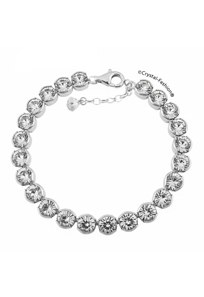 Bratara Tennis, cristale Swarovski® 6mm, Crystal Clear