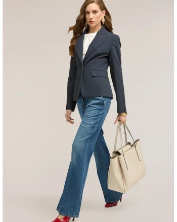 Sacou regular-fit cu nasturi, Albastru prafuit