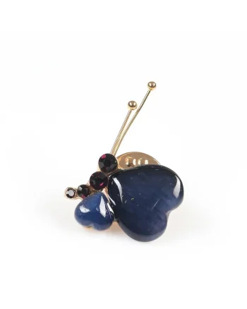 Brosa martisor fluture cu aripi bleumarin