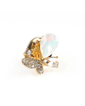 Brosa martisor fluture cu piatra opal