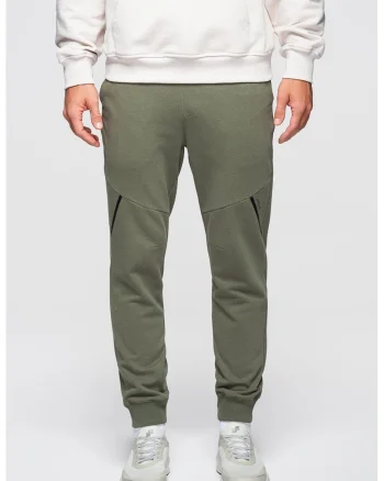 Pantaloni conici cu snur, Verde masliniu inchis