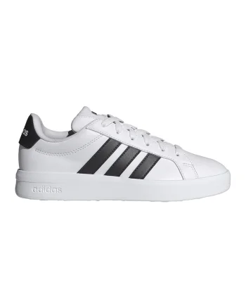 Pantofi sport Grand Court 3.0 de piele ecologica, Negru stins/Alb optic