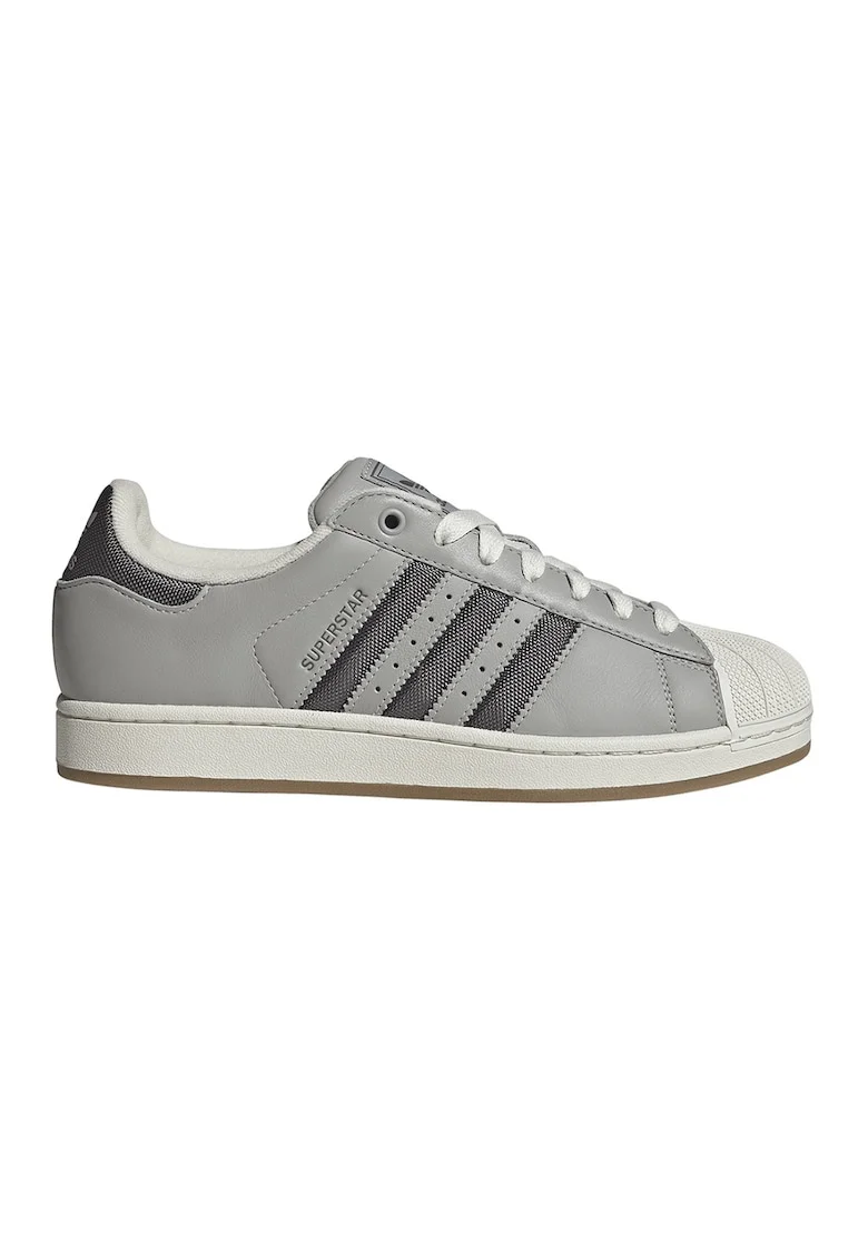 Pantofi sport Superstar II low-cut de piele, Gri deschis/Alb murdar/Gri inchis
