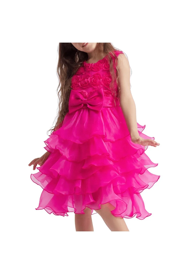 Rochie de Ocazie pentru Fetițe Elodie Fucsia – Elegantă, Fucsia