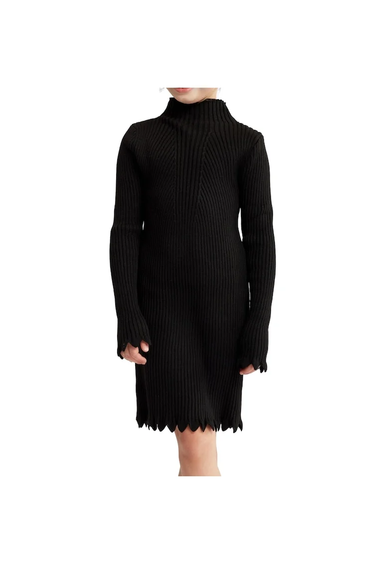 Rochie tricotată pentru fete Salma black - Eleganță și confort pentru copii, Negru