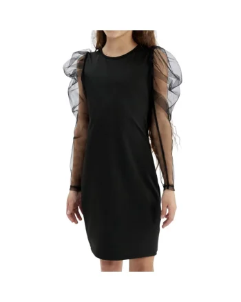 Rochie de fetite, ZOYA Fashion, Elena, Bumbac, Negru, Negru