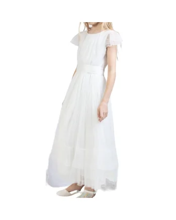 Rochie de fetite,  Lara, Tul, Alb, Alb