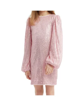 Rochie Gabriela pentru Fetițe - Eleganță Roz cu Paiete Strălucitoare, Perfectă pentru Ocazii Speciale, Roz