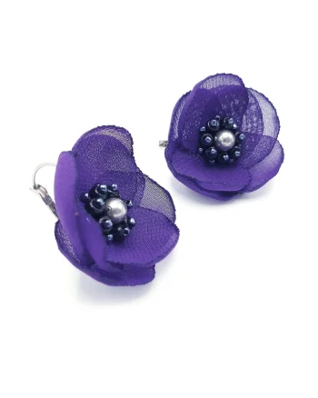 Cercei dama eleganti cu tortita, Zia Fashion, Mov