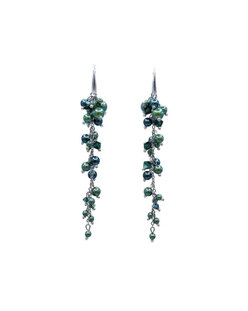 Cercei ciorchine foarte lungi,, Verde