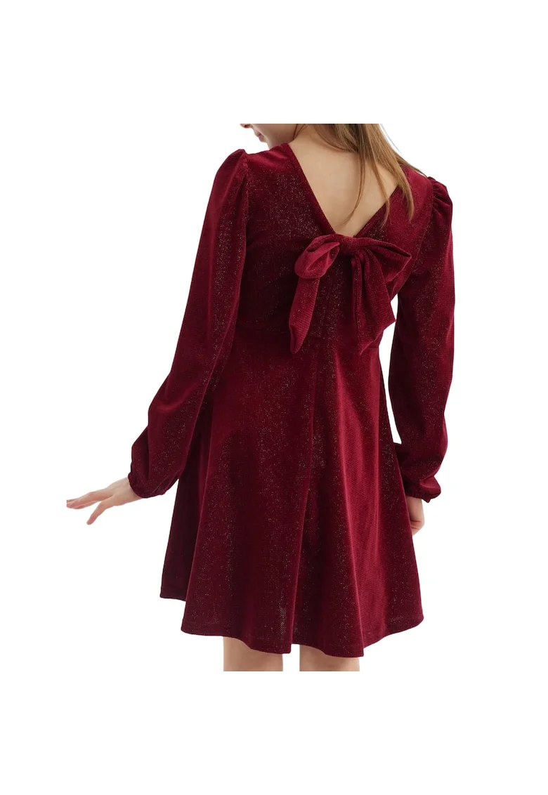 Rochie Fetițe Melissa Bordo - Eleganță, Confort și Stil pentru Evenimente Speciale, Visiniu