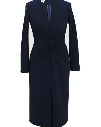 Rochie cambrata cu decolteu in V si detaliu rasucit frontal Jackie