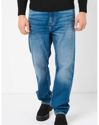 Blugi relaxed fit Mike, Albastru inchis