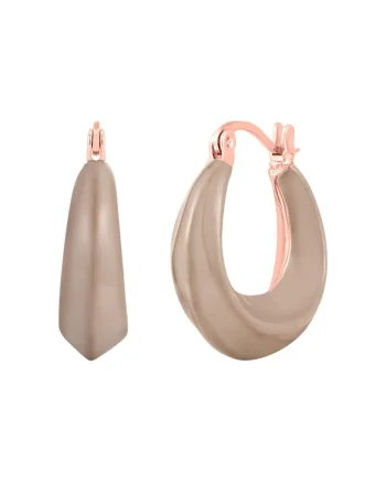 Cercei rotunzi placati cu aur de 14K, Auriu rose