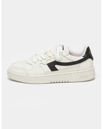 Pantofi sport de piele cu detalii contrastante, Alb/Negru