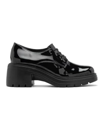 Pantofi lacuiti cu sireturi, Negru