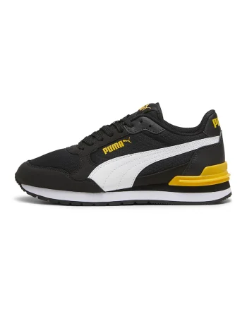 Pantofi sport ST Runner v4 cu insertii din material textil, Alb/Negru/Portocaliu