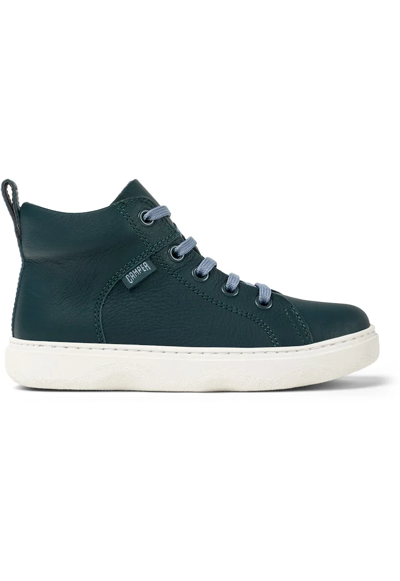Pantofi sport inalti din piele Kiddo 8519, Verde inchis