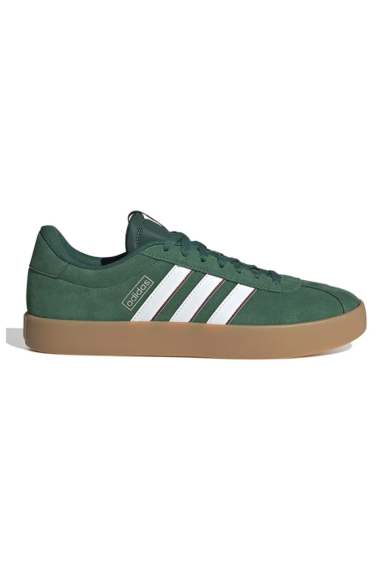 Pantofi sport din piele intoarsa VL Court 3.0, Alb/Verde feriga