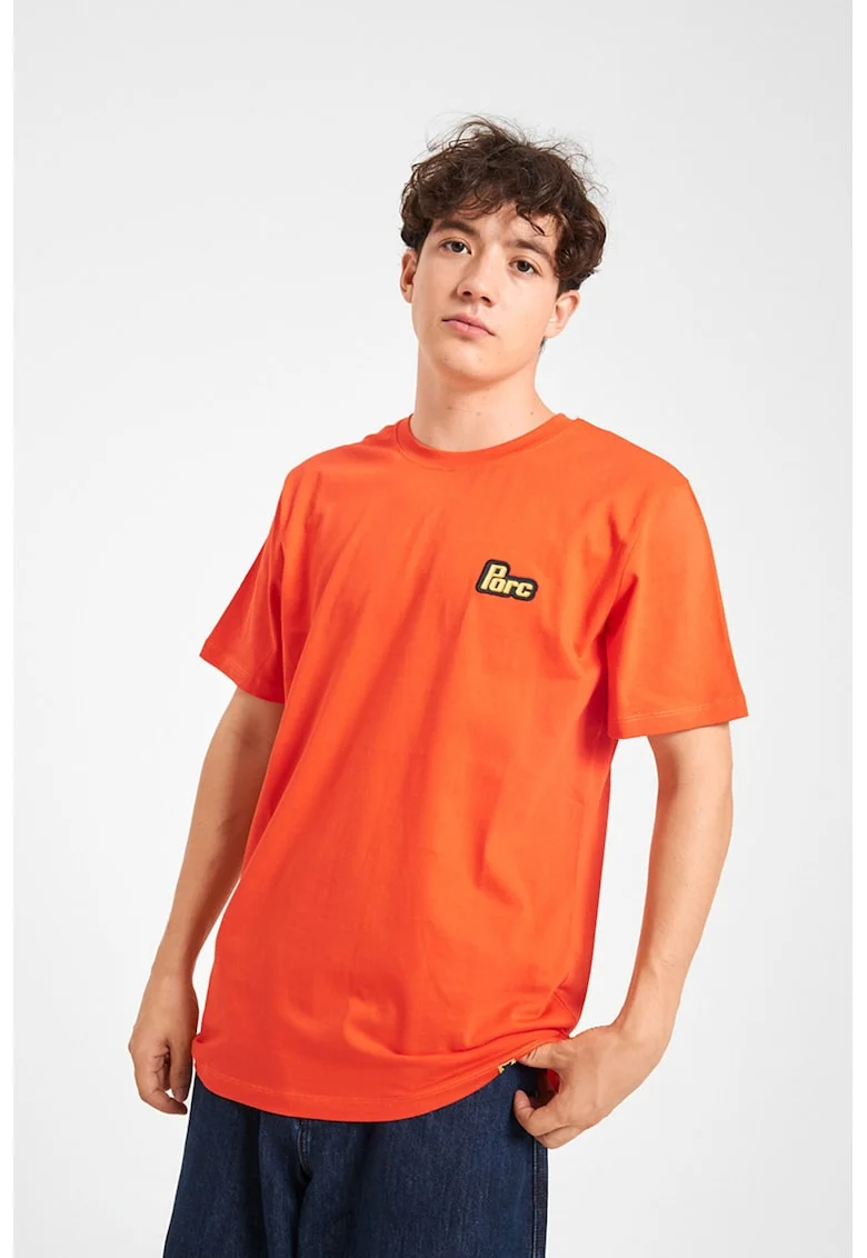 Tricou unisex cu logo, Portocaliu mandarina