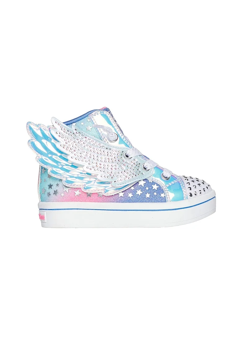 Pantofi sport medii cu strasuri Twinkle Toes, Albastru deschis