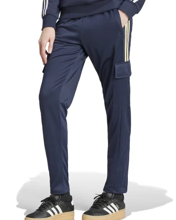Pantaloni de trening cu snur si buzunare, Galben sofran/Bleumarin