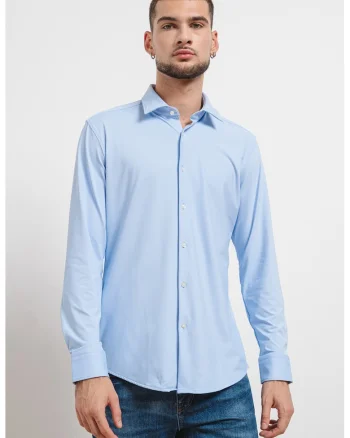 Camasa slim fit cu maneci lungi Kenno, Albastru