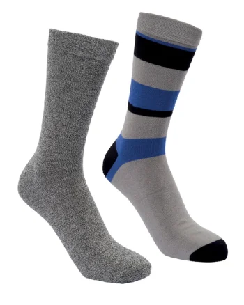 Set de sosete lungi, 5 perechi, Gri/Negru melange
