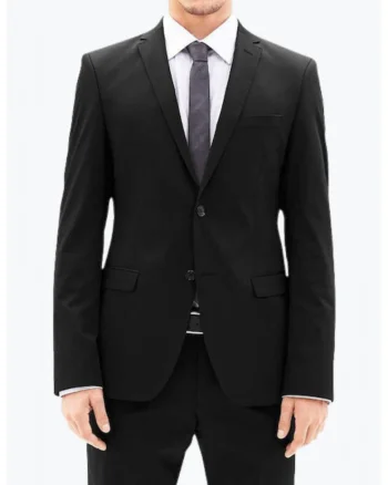 Sacou cu guler clasic  2507, Negru