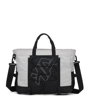 Geanta shopper unisex cu bareta detasabila, Gri