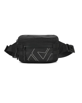 Borseta unisex cu imprimeu logo, Negru