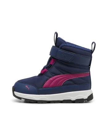 Ghete de piele ecologica si material textil Evolve AC+, Fucsia/Albastru inchis