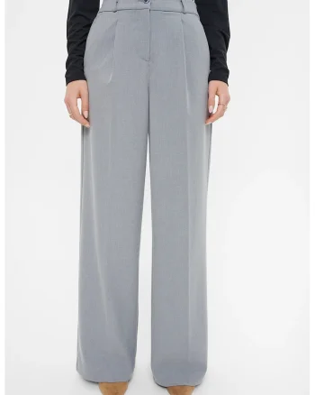 Pantaloni cu croiala ampla, Gri deschis
