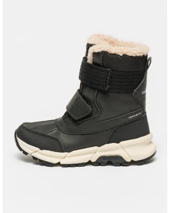 Cizme mid-calf cu velcro Flexyper Plus ABX, Negru