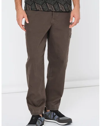 Pantaloni cargo cu talie medie, Verde padure