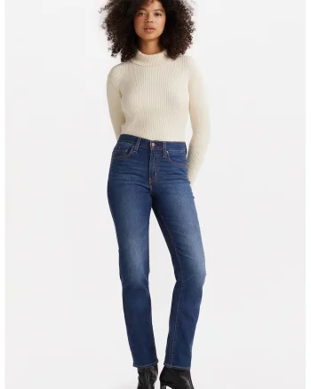Blugi slim fit cu talie inalta 724, Albastru ultramarin