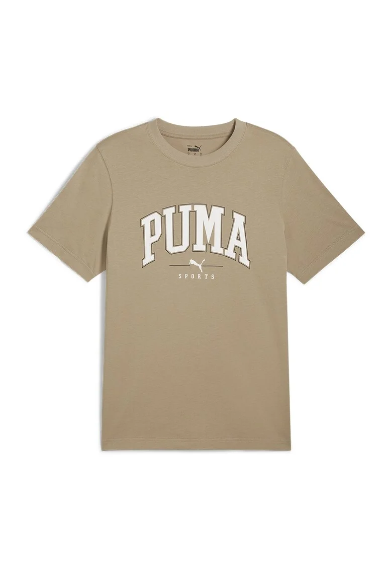 Tricou de bumbac cu imprimeu logo Squad, Maro nisip
