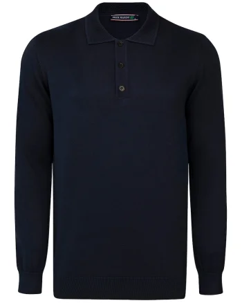 Pulover polo de bumbac, Albastru ultramarin