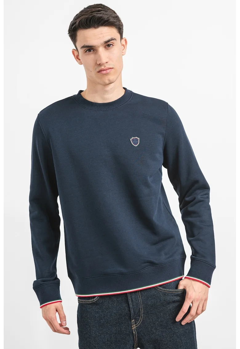 Bluza de trening din amestec de bumbac, Rosu/Verde aquamarin/Bleumarin