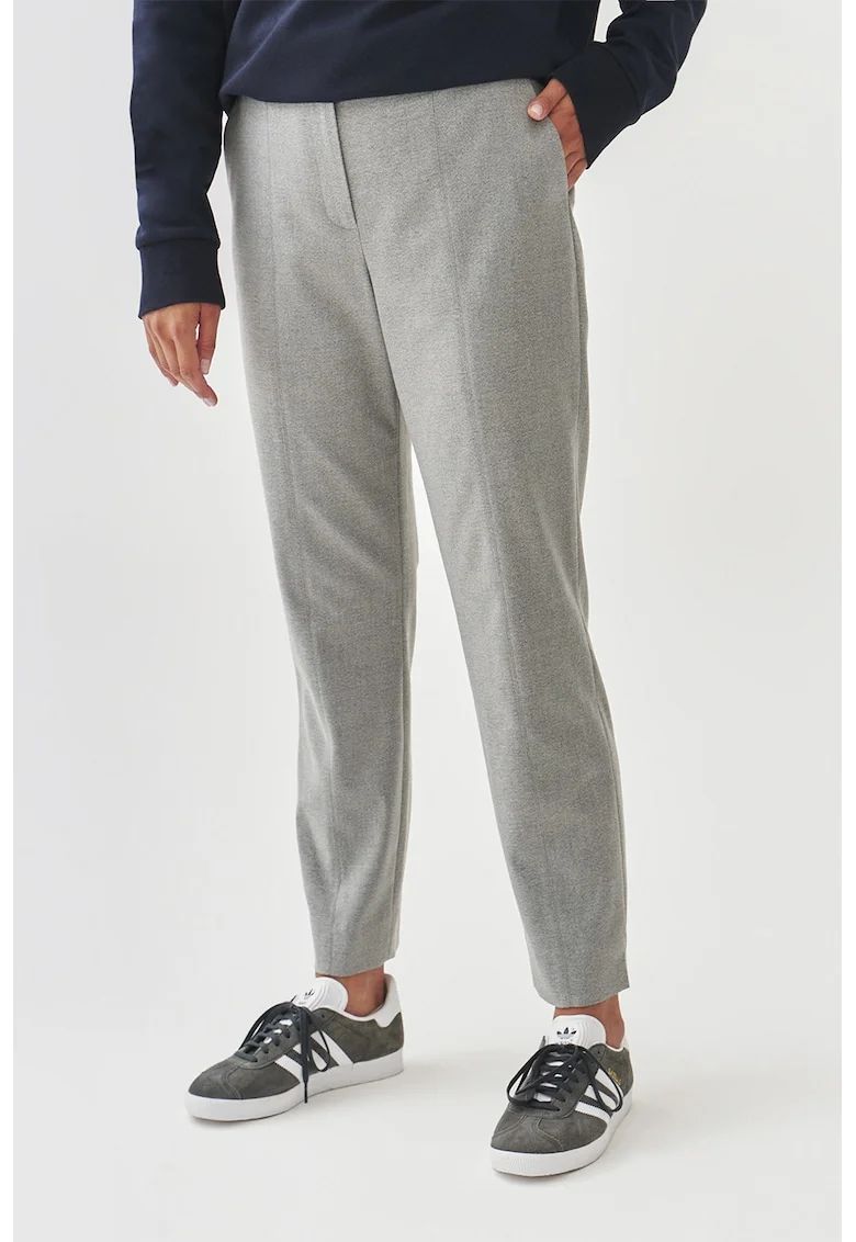 Pantaloni eleganti cu buzunare laterale, Gri deschis