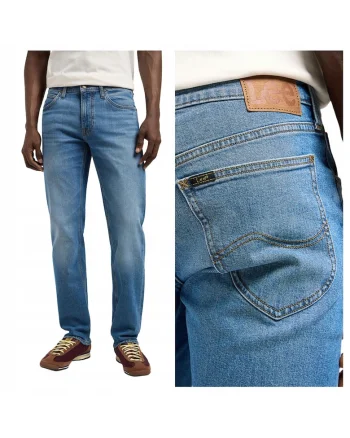 Spodnie Męskie  Daren Zip Fly Proste Regular Jeansy Denim Savant